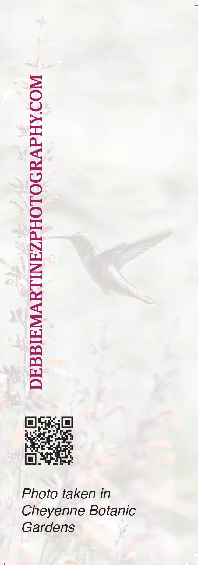 Flying Through This Book Hummingbird Bookmark – Cheyenne Botanic Gardens, Wyoming