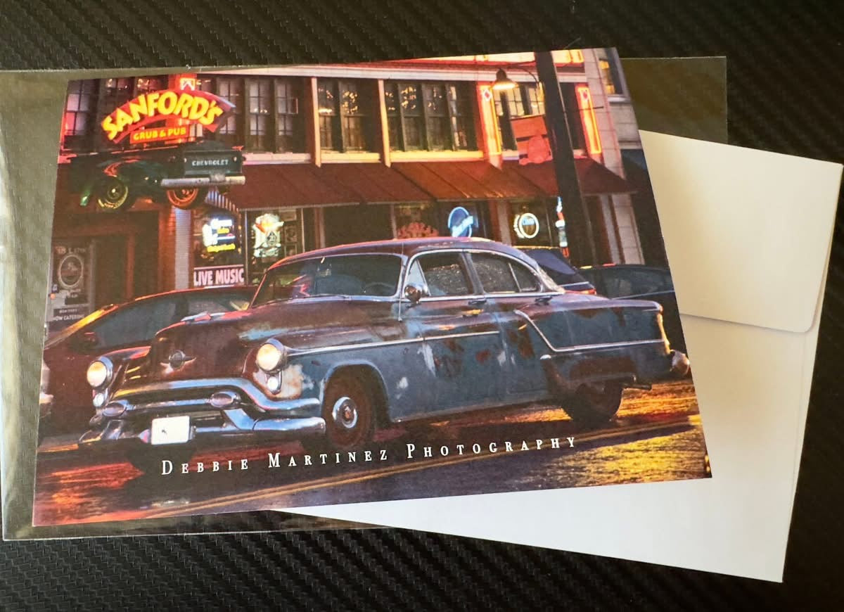 Vintage Car at Sanford's Notecard – Cheyenne, Wyoming