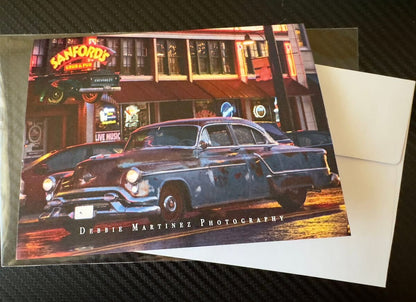 Vintage Car at Sanford's Notecard – Cheyenne, Wyoming