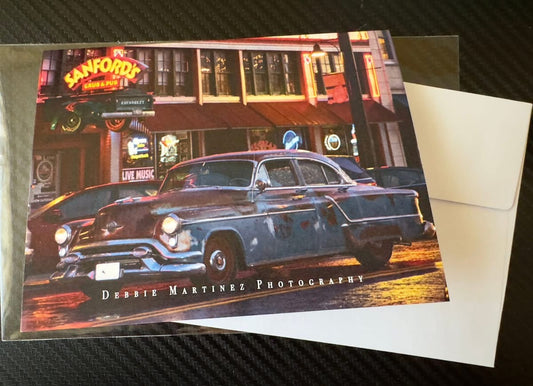 Vintage Car at Sanford's Notecard – Cheyenne, Wyoming