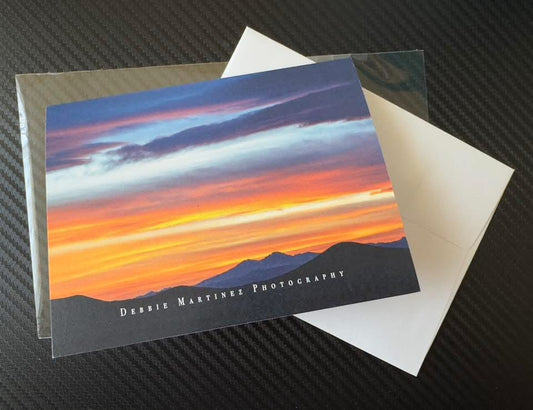 Mountain Sunset Notecard – Cheyenne, Wyoming
