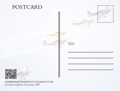 Aerobatic Planes in Formation Postcard - Cheyenne