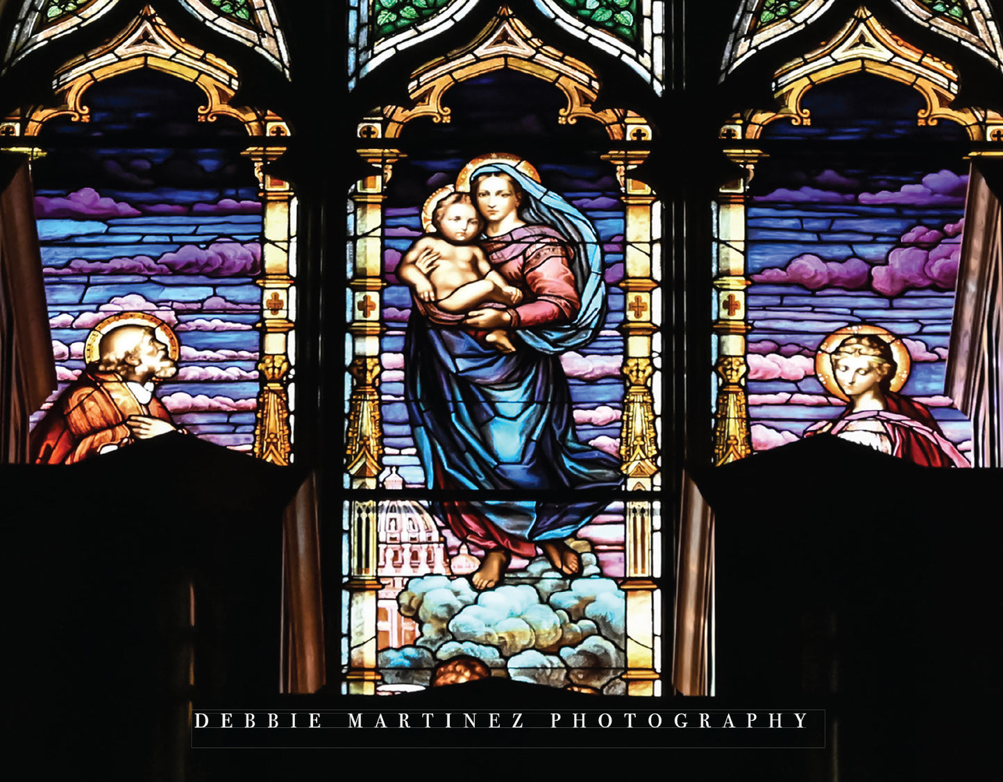 Cathedral of St. Mary Stained Glass Postcard - Cheyenne